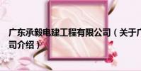 廣東承毅電建工程有限公司(關于廣東承毅電建工程有限公司介紹)