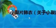小裂片肺衣(關于小裂片肺衣簡介)