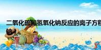 二氧化硫和氫氧化鈉反應的離子方程式(二氧化硫和氫氧化鈉)