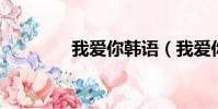 我愛你韓語(我愛你 韓語)