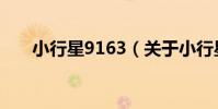 小行星9163(關于小行星9163簡介)