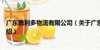 廣東惠利多物流有限公司(關于廣東惠利多物流有限公司介紹)