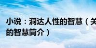 小說:洞達人性的智慧(關于小說:洞達人性的智慧簡介)
