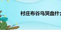 村莊布谷鳥哭血什么星座?