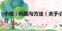小說:問題與方法(關于小說:問題與方法簡介)
