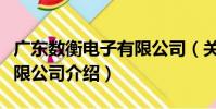 廣東數衡電子有限公司(關于廣東數衡電子有限公司介紹)