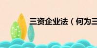 三資企業法(何為三資企業)