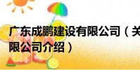 廣東成鵬建設有限公司(關于廣東成鵬建設有限公司介紹)