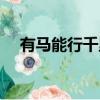 有馬能行千里猜一個字（有馬能行千里）