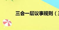 三會一層議事規則(三會一層)