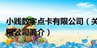 小賤數字點卡有限公司(關于小賤數字點卡有限公司簡介)
