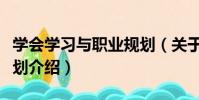 學會學習與職業規劃(關于學會學習與職業規劃介紹)