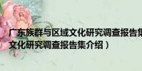廣東族群與區域文化研究調查報告集(關于廣東族群與區域文化研究調查報告集介紹)