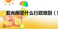紫光閣是什么行政級別(紫光閣是什么)