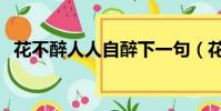 花不醉人人自醉下一句(花不醉人人自醉)
