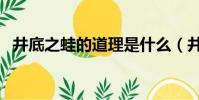 井底之蛙的道理是什么(井底之蛙的道理)