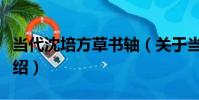當代沈培方草書軸(關于當代沈培方草書軸介紹)