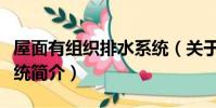 屋面有組織排水系統(關于屋面有組織排水系統簡介)