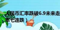 人民幣匯率跌破6.9未來走勢如何(人民幣匯率七連跌)