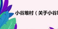 小谷堆村(關于小谷堆村簡介)
