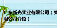 廣東新光實業有限公司(關于廣東新光實業有限公司介紹)
