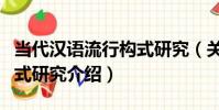 當代漢語流行構式研究(關于當代漢語流行構式研究介紹)