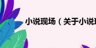 小說現場(關于小說現場簡介)