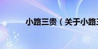 小路三貴(關于小路三貴簡介)