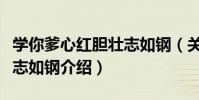 學你爹心紅膽壯志如鋼(關于學你爹心紅膽壯志如鋼介紹)