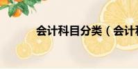會計科目分類(會計科目分類)