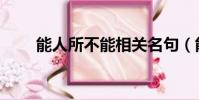能人所不能相關名句(能人所不能)