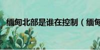 緬甸北部是誰在控制(緬甸北部是什么梗)