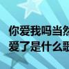 你愛我嗎當然愛了是哪首歌詞（你愛我嗎當然愛了是什么歌）