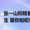張一山祝楊紫生日快樂（張一山為楊紫浪漫慶生 愛你如初雪）