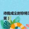 待我成塵時你將見我的微笑知乎（待我成塵時你將見我的微笑）