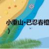小重山·已忍春鐙倦酒卮（關于小重山·已忍春鐙倦酒卮簡介）