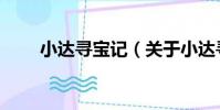 小達尋寶記(關于小達尋寶記簡介)