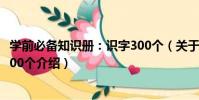 學前必備知識冊:識字300個(關于學前必備知識冊:識字300個介紹)