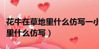 花牛在草地里什么仿寫一小節詩(花牛在草地里什么仿寫)