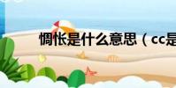 惆悵是什么意思(cc是什么意思)