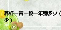 養蝦一畝一般一年賺多少(養蝦一畝一般賺多少)