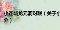 小連城龍元洞對聯(關于小連城龍元洞對聯簡介)