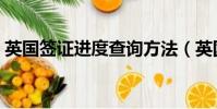 英國簽證進度查詢方法(英國簽證進度查詢)