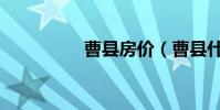 曹縣房價(曹縣什么梗)