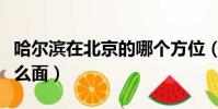 哈爾濱在北京的哪個方位(哈爾濱在北京的什么面)