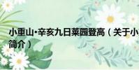 小重山·辛亥九日萊園登高(關于小重山·辛亥九日萊園登高簡介)