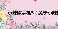 小辣椒手機3(關于小辣椒手機3簡介)