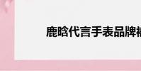 鹿晗代言手表品牌被曝中國