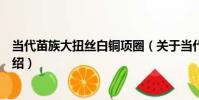 當代苗族大扭絲白銅項圈(關于當代苗族大扭絲白銅項圈介紹)