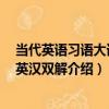 當代英語習語大詞典 英漢雙解（關于當代英語習語大詞典 英漢雙解介紹）
